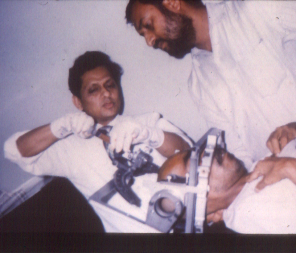 stereotactic aspiration of haemorrhage through a tiny burr hole